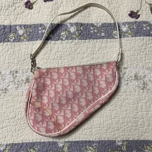 Christian Dior Trotter Saddlebag Pouchette Pink